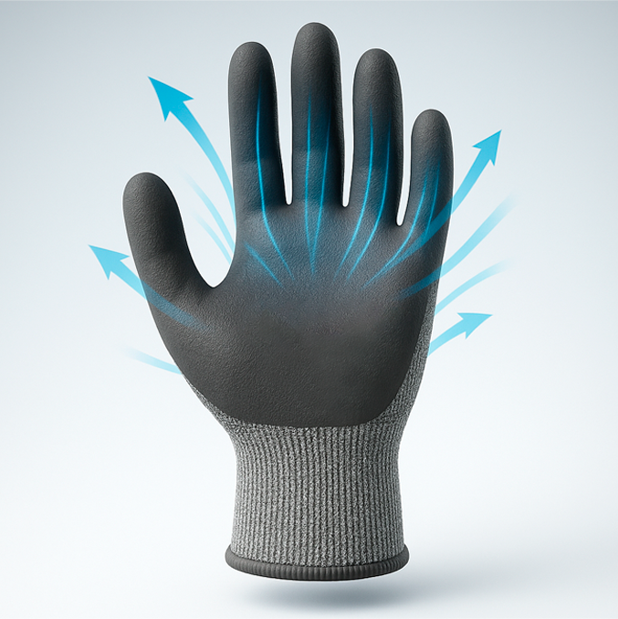 breathable work gloves
