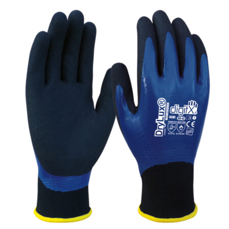 DRYLUX, Blue Granulated Double Layer Nitrile Glove Waterproof