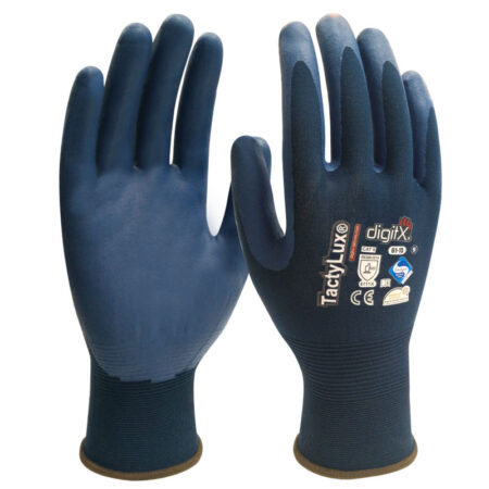 TACTYLUX, ultra-thin glove with micro-porous nitrile palm 18G