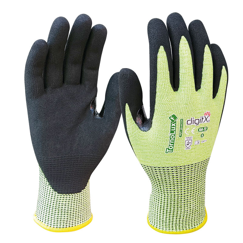 reinforced thumb detail on high-performance cut resistant glove