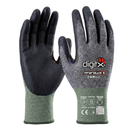 63-80, NITQROLUX, D-CUT RESISTANT, NITRILE GLOVE